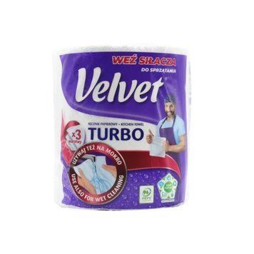 Velvet паперові рушники Turbo 1 рулон 3 шари 340 відривів VPTT13340 фото